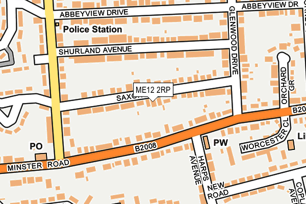 ME12 2RP map - OS OpenMap – Local (Ordnance Survey)