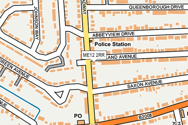 ME12 2RR map - OS OpenMap – Local (Ordnance Survey)