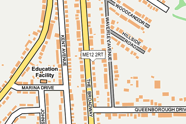 ME12 2RT map - OS OpenMap – Local (Ordnance Survey)