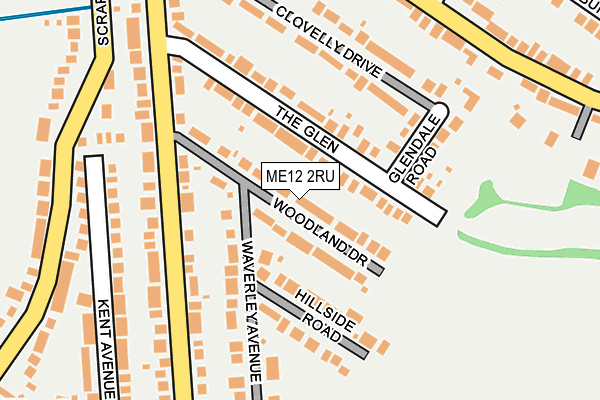 ME12 2RU map - OS OpenMap – Local (Ordnance Survey)
