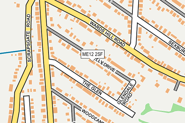 ME12 2SF map - OS OpenMap – Local (Ordnance Survey)
