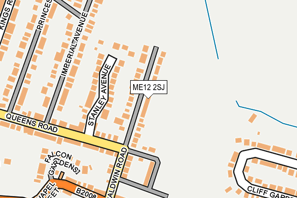 ME12 2SJ map - OS OpenMap – Local (Ordnance Survey)
