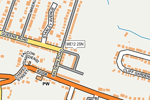 ME12 2SN map - OS OpenMap – Local (Ordnance Survey)