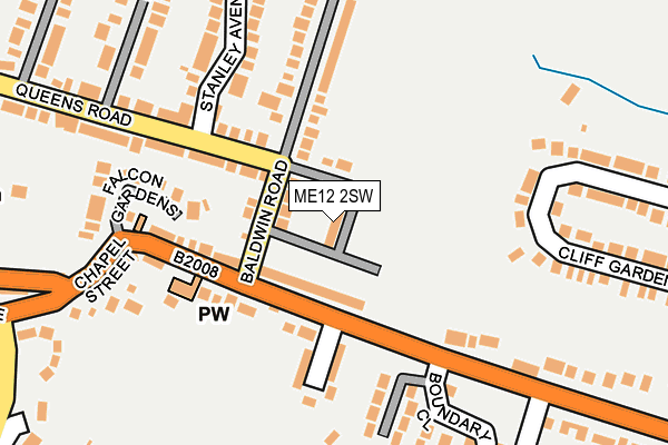 ME12 2SW map - OS OpenMap – Local (Ordnance Survey)