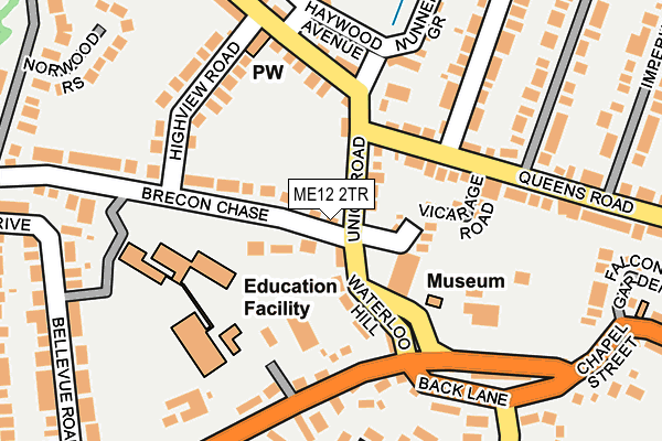 ME12 2TR map - OS OpenMap – Local (Ordnance Survey)