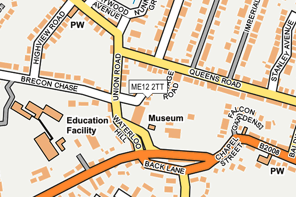 ME12 2TT map - OS OpenMap – Local (Ordnance Survey)