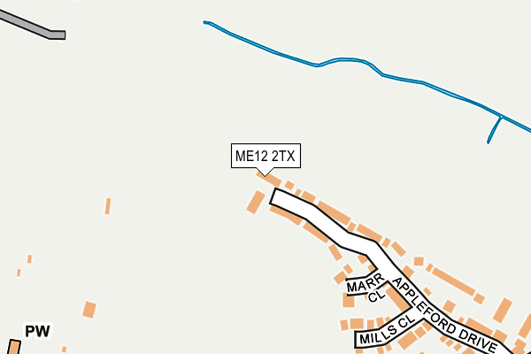 ME12 2TX map - OS OpenMap – Local (Ordnance Survey)