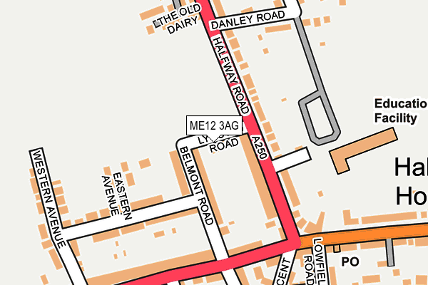 ME12 3AG map - OS OpenMap – Local (Ordnance Survey)