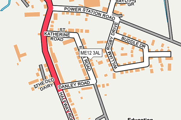 ME12 3AL map - OS OpenMap – Local (Ordnance Survey)