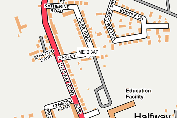 ME12 3AP map - OS OpenMap – Local (Ordnance Survey)