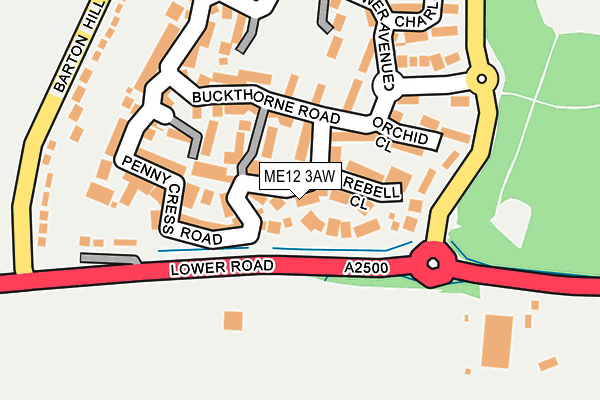 ME12 3AW map - OS OpenMap – Local (Ordnance Survey)