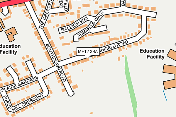 ME12 3BA map - OS OpenMap – Local (Ordnance Survey)