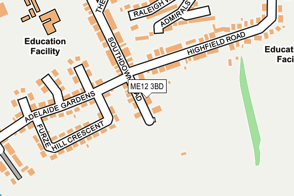 ME12 3BD map - OS OpenMap – Local (Ordnance Survey)
