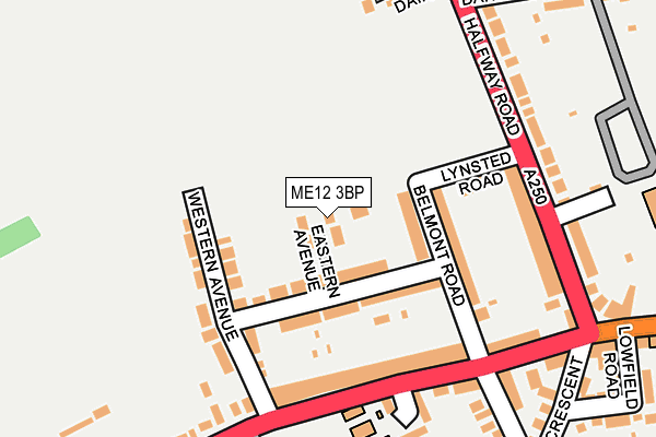 ME12 3BP map - OS OpenMap – Local (Ordnance Survey)