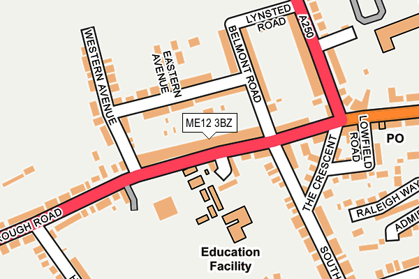 ME12 3BZ map - OS OpenMap – Local (Ordnance Survey)