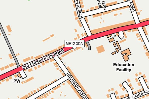 ME12 3DA map - OS OpenMap – Local (Ordnance Survey)