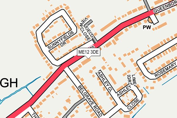 ME12 3DE map - OS OpenMap – Local (Ordnance Survey)