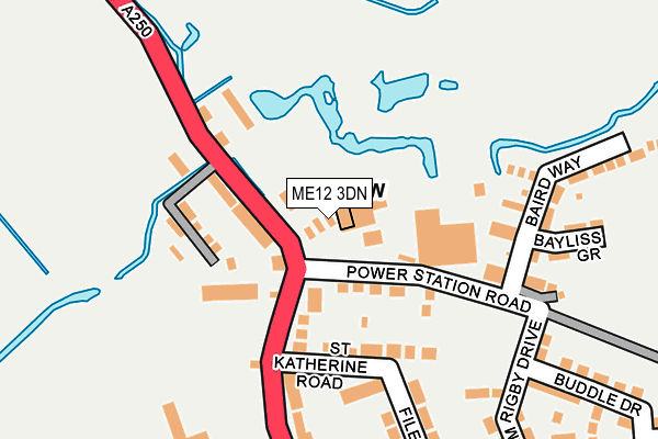 ME12 3DN map - OS OpenMap – Local (Ordnance Survey)