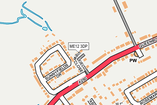 ME12 3DP map - OS OpenMap – Local (Ordnance Survey)