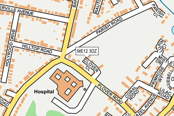 ME12 3DZ map - OS OpenMap – Local (Ordnance Survey)