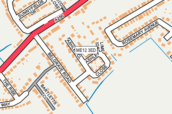 ME12 3ED map - OS OpenMap – Local (Ordnance Survey)