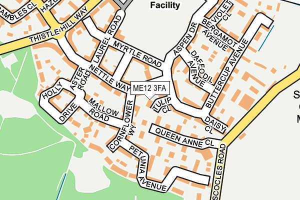 ME12 3FA map - OS OpenMap – Local (Ordnance Survey)