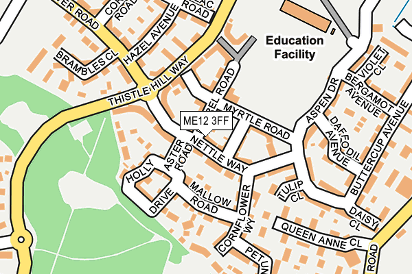 ME12 3FF map - OS OpenMap – Local (Ordnance Survey)