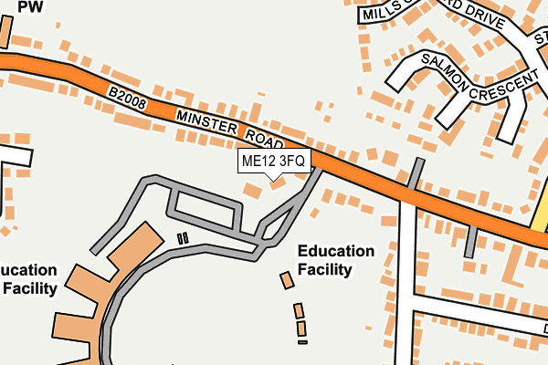 ME12 3FQ map - OS OpenMap – Local (Ordnance Survey)