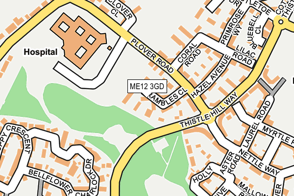 ME12 3GD map - OS OpenMap – Local (Ordnance Survey)