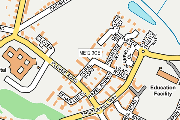 ME12 3GE map - OS OpenMap – Local (Ordnance Survey)
