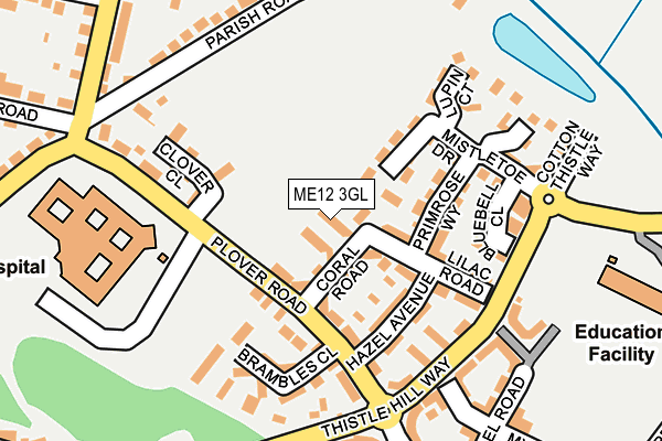 ME12 3GL map - OS OpenMap – Local (Ordnance Survey)