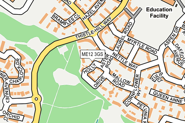 ME12 3GS map - OS OpenMap – Local (Ordnance Survey)