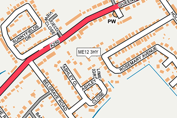 ME12 3HY map - OS OpenMap – Local (Ordnance Survey)