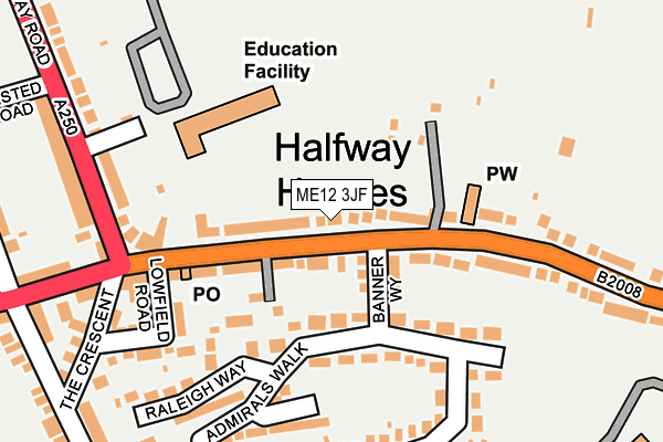 ME12 3JF map - OS OpenMap – Local (Ordnance Survey)