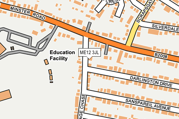 ME12 3JL map - OS OpenMap – Local (Ordnance Survey)