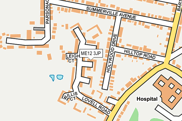 ME12 3JP map - OS OpenMap – Local (Ordnance Survey)