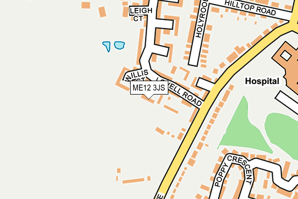 ME12 3JS map - OS OpenMap – Local (Ordnance Survey)