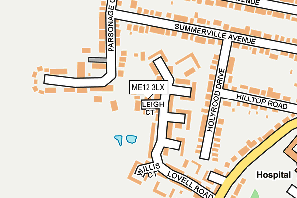 ME12 3LX map - OS OpenMap – Local (Ordnance Survey)