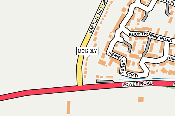 ME12 3LY map - OS OpenMap – Local (Ordnance Survey)