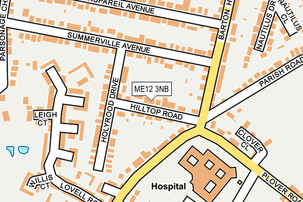 ME12 3NB map - OS OpenMap – Local (Ordnance Survey)