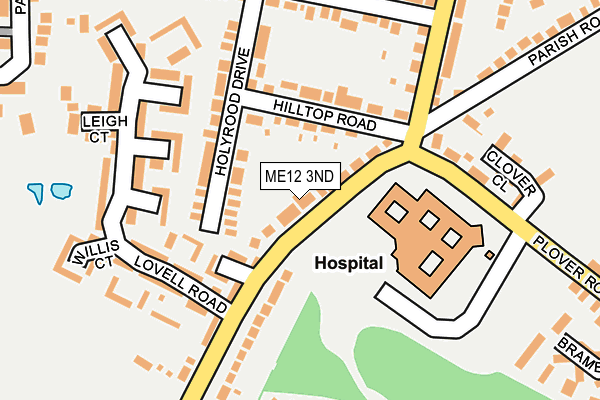 ME12 3ND map - OS OpenMap – Local (Ordnance Survey)