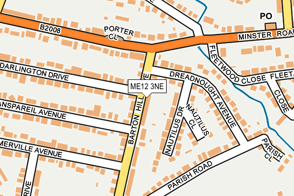 ME12 3NE map - OS OpenMap – Local (Ordnance Survey)