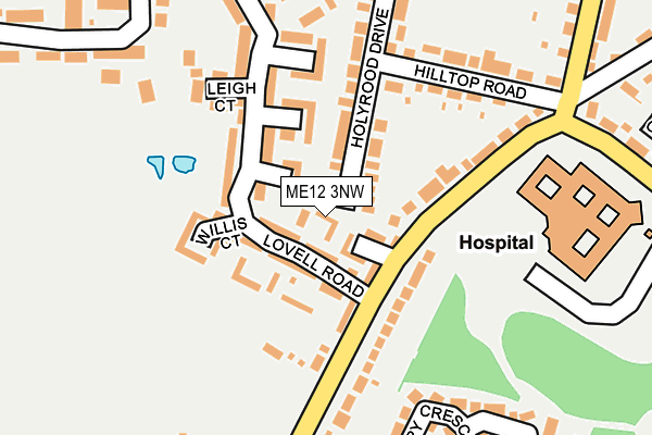 ME12 3NW map - OS OpenMap – Local (Ordnance Survey)