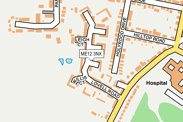 ME12 3NX map - OS OpenMap – Local (Ordnance Survey)