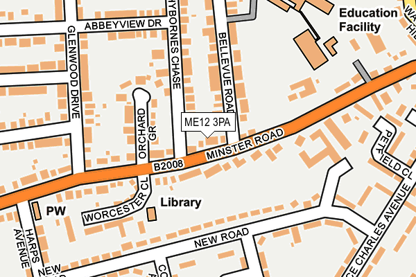 ME12 3PA map - OS OpenMap – Local (Ordnance Survey)