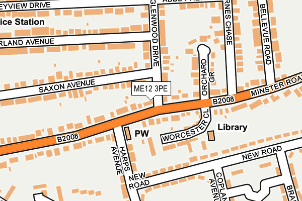 ME12 3PE map - OS OpenMap – Local (Ordnance Survey)