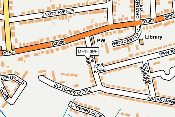 ME12 3PF map - OS OpenMap – Local (Ordnance Survey)