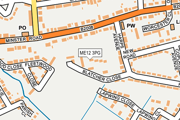 ME12 3PG map - OS OpenMap – Local (Ordnance Survey)