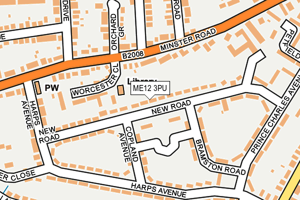 ME12 3PU map - OS OpenMap – Local (Ordnance Survey)