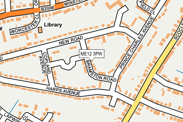 ME12 3PW map - OS OpenMap – Local (Ordnance Survey)